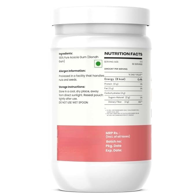 Generic Acacia Fiber Powder Prebiotic Supplement for Digestive Health - 250g - image 6