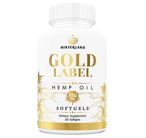 Hinterland Gold Label Hemp Oil 25mg - 30 Softgels