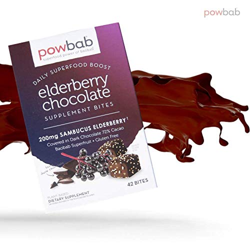 powbab Elderberry Chocolate Bites with Sambucus - 42 Count - image 3