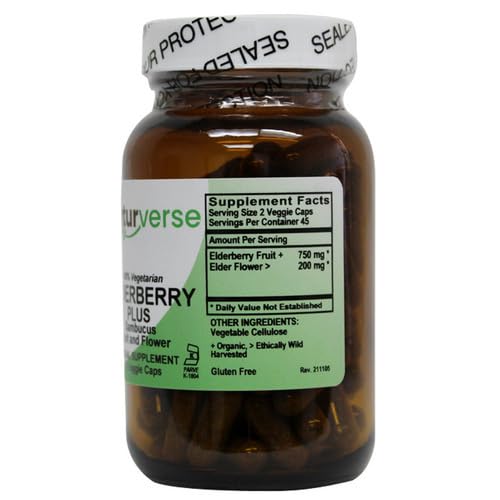 Naturverse Elderberry Plus Powder Vegetarian Capsules - 90 Count - image 2