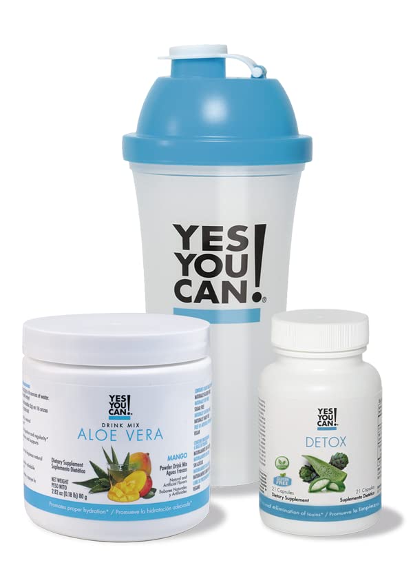 Yes You Can! Detox Kit Bundle, Capsules, Aloe Vera Mix & Bottle