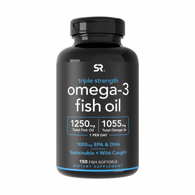 Sports Research Triple Strength Omega 3 Fish Oil - 150 Softgels