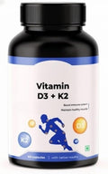 Vitamin D3 with K2 MK7 Supplement for Bone & Heart Health - 60 Capsules