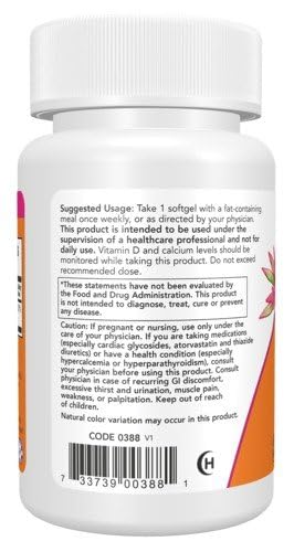 Now Foods Vitamin D-3 50,000 IU - 12 Softgels - image 3