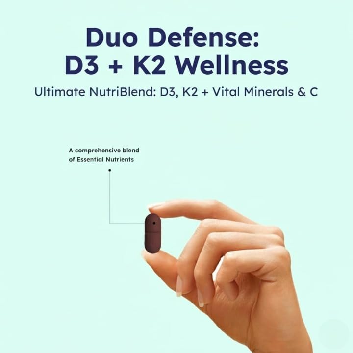 Generic Lifesciences Plant Based Vitamin D3 & K2 MK-7 - 60 Vegetarian Tablets - image 2