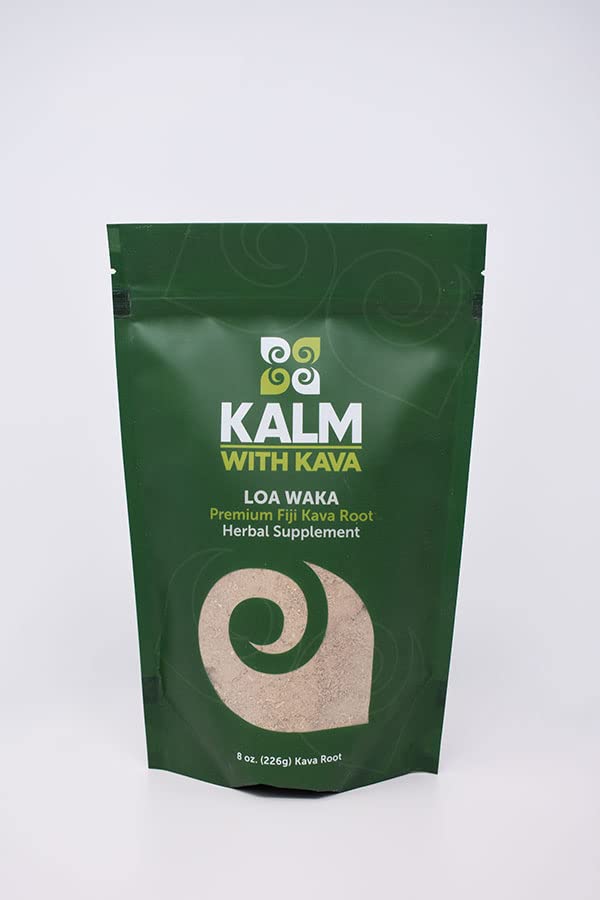 KALM with Kava Loa Waka Traditional Grind Powder - 16 oz