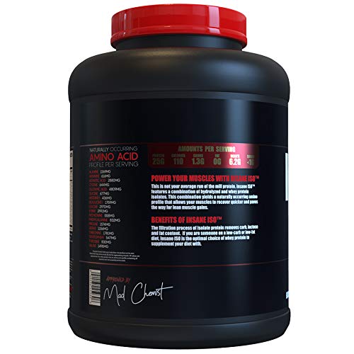 Insane Labz Insane ISO Whey Protein Powder Featuring 25g