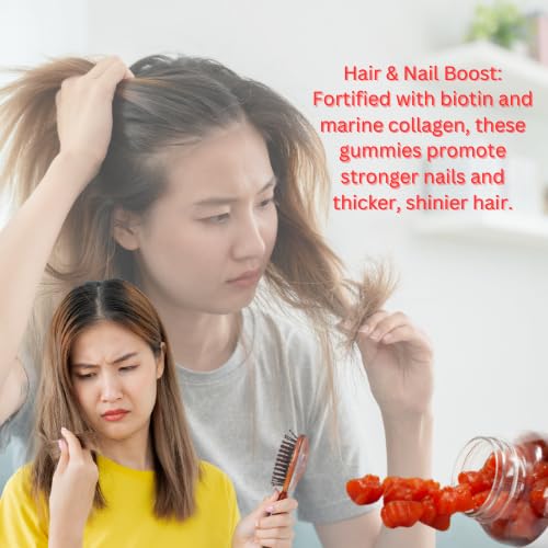 B2U Collagen Gummies for Women & Men with Biotin - 60 Gummies - image 5
