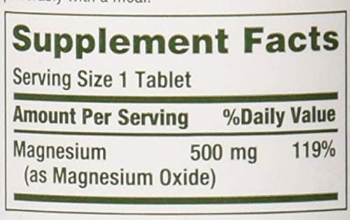 Nature's Bounty Magnesium Oxide 500mg - 100 Tablets - image 5