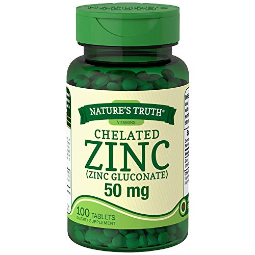 Nature's Truth Chelated Zinc 50 mg Tablets - 200 Count