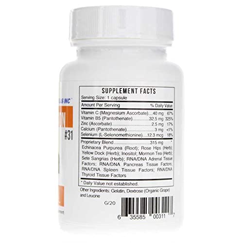 Systemic Formulas #31 Ga Adrenal Support - 60 Capsules - image 3