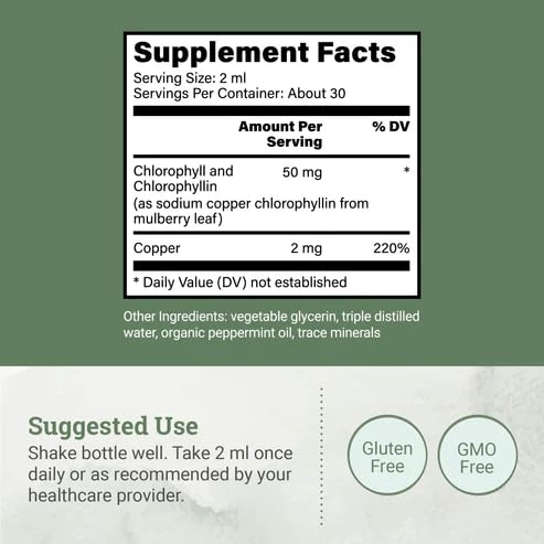 Earth Harmony Naturals Liquid Chlorophyll Drops - 2 Fl Oz - image 3