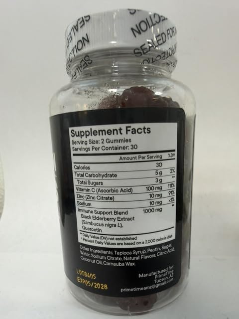 Primetime Sports Quercetin Zinc Vitamin C Immune Support Gummies - 120 Count - image 5