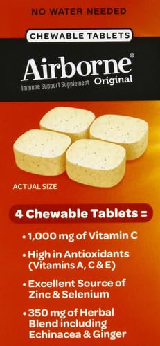 Airborne Vitamin C 1000mg Chewable Tablets Immune Support - 32 Tablets - image 10