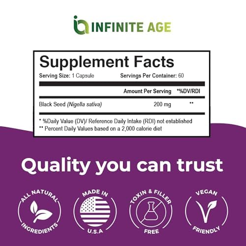 INFINITE AGE Black Seed Oil Extract Capsules - 60 Capsules - image 4