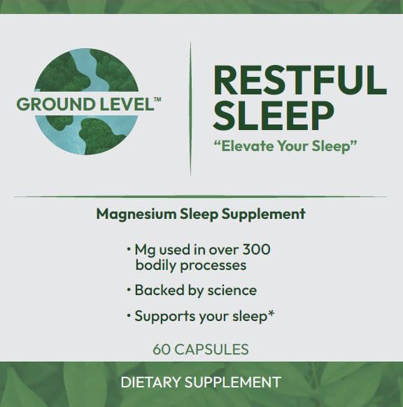 Ground Level Restful Sleep Magnesium Sleep Supplement - 60 Capsules - image 2