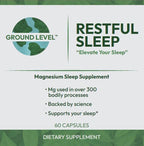 Ground Level Restful Sleep Magnesium Sleep Supplement - 60 Capsules - image 2