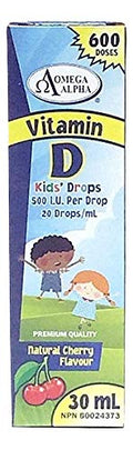 Omega Alpha Kids Drops Vitamin D3 500 IU - 600 Drops
