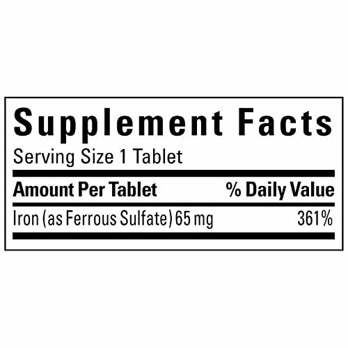 Textila Nature Made Iron 65 mg Tablets for Red Blood Cell Support - 365 Tablets - image 3