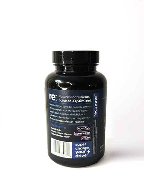 recomnd Man+ Formula Energy & Muscle Support - 120 Capsules - image 8