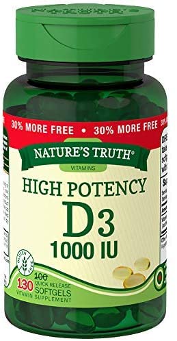 Nature's Truth Vitamin D3 1000 IU Quick Release Softgels - 260 Softgels