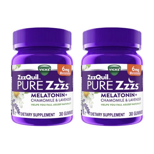 ZzzQuil Pure Zzzs Melatonin Sleep Gummies with Chamomile & Lavender - 60 Gummies