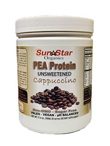Sun Star Organics Pea Protein Powder Cappuccino - 17.6 oz