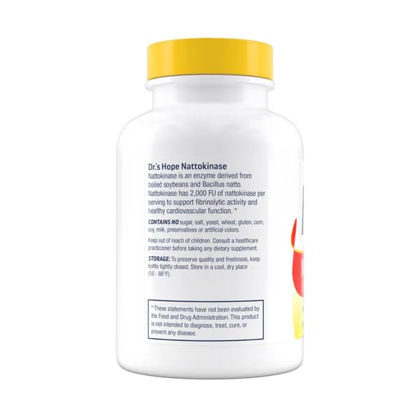 Dr’s Hope Dr's Hope Nattokinase 2000 FU - 180 Vegetarian Capsules - image 4