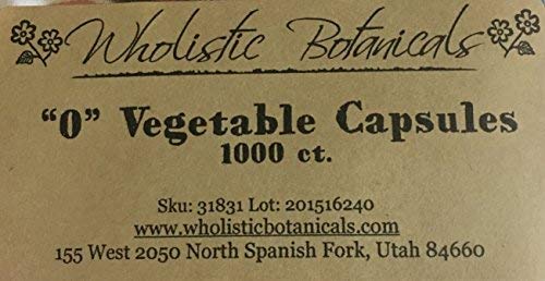 Wholistic Botanicals Size 0 Empty Vegetable Capsules - 1000 Count - image 4