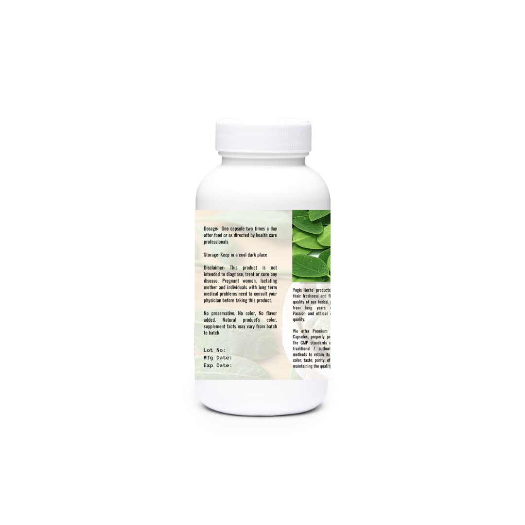YOGIS HERBS Moringa Oleifera Vegetarian Capsules - 90 Capsules - image 2