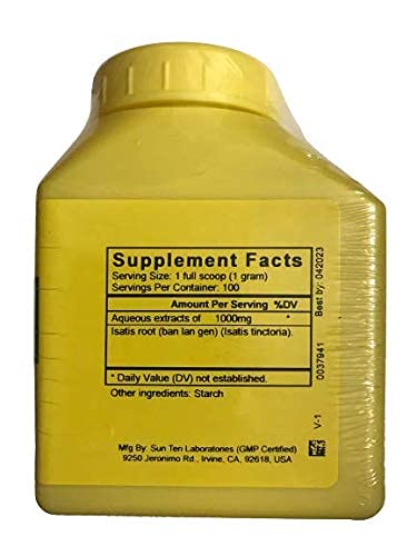 Sun Ten Ban Lan Gen Isatis Root Herbal Powder - 100g - image 3