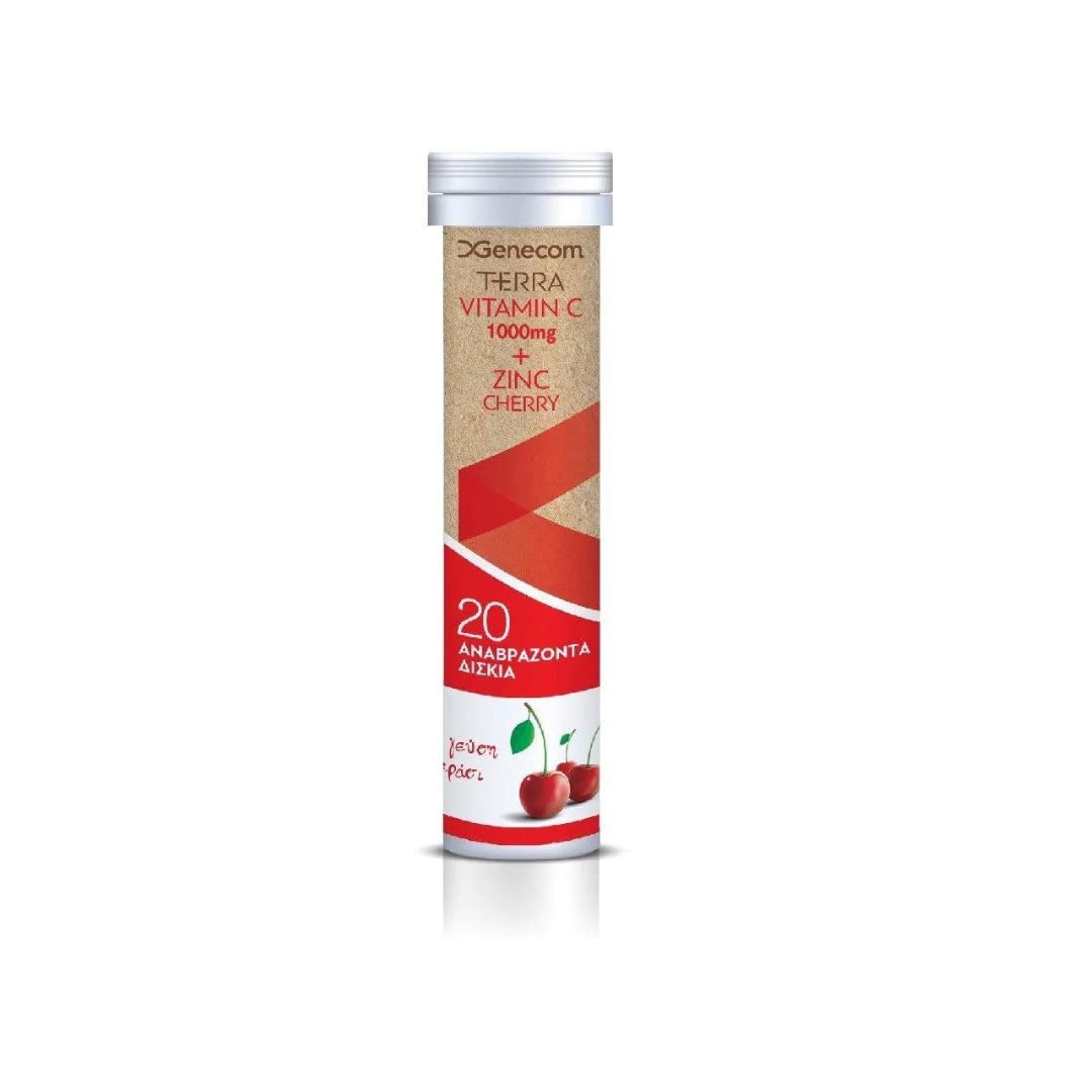 GENECOM Terra Vitamin C + Zinc Cherry - 20 Tablets