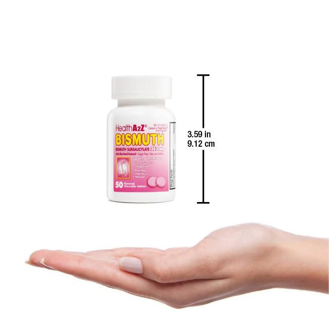 HealthA2Z Bismuth Subsalicylate 262mg Multi-Symptom Relief - 50 Tablets - image 5