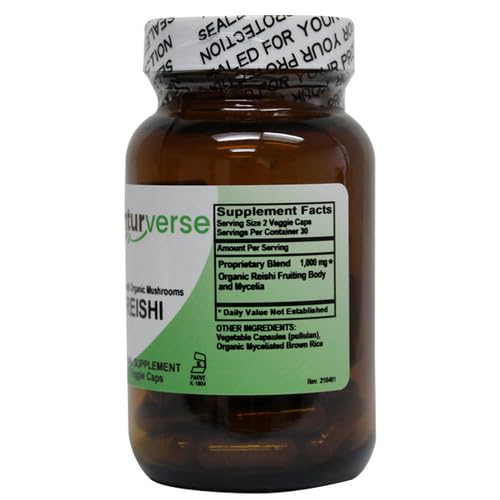 Naturverse Reishi Mushroom Powder Capsules - 60 Vegetarian Capsules - image 2