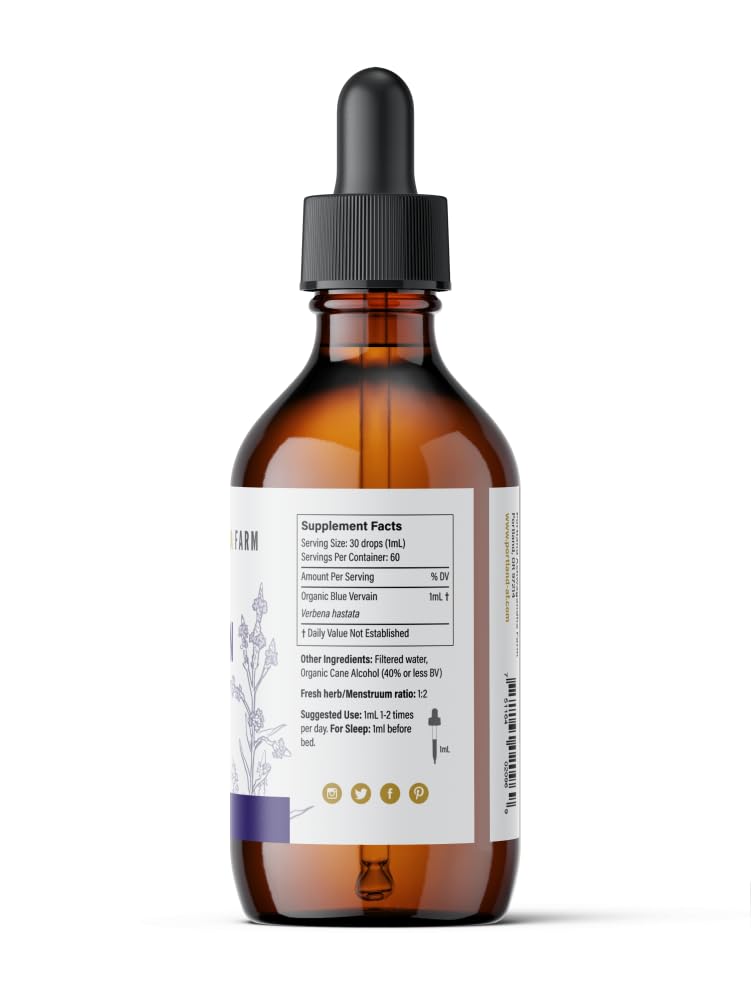 Portland Ashwagandha Farm Blue Vervain Spagyric Tincture - 2 Fl Oz - image 3