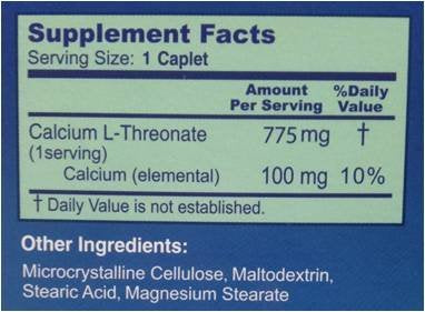 BioCalth Calcium L-threonate (90 Caplets/Bottle)