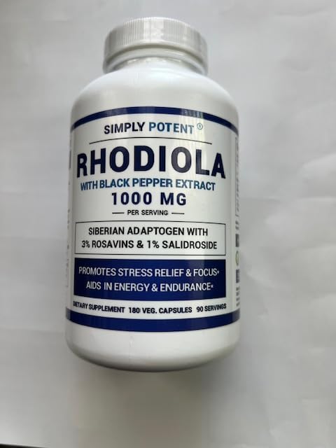 Simply Potent Siberian Rhodiola Rosea 1000mg - 180 Capsules - image 4
