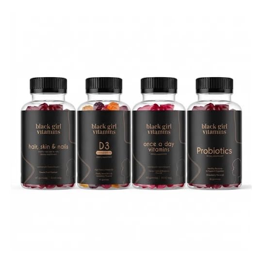 Black Girl Vitamins Complete Wellness Gummy Bundle D3 - 4 Pack