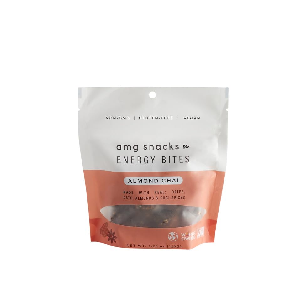 AMG Snacks Almond Chai Energy Bites - 36 Bites (3 Pouches)