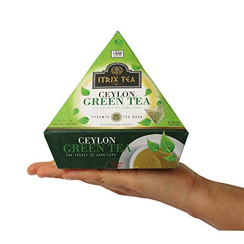 ITRIX TEA Ceylon Green Tea - 25 Pyramid Tea Bags - image 3