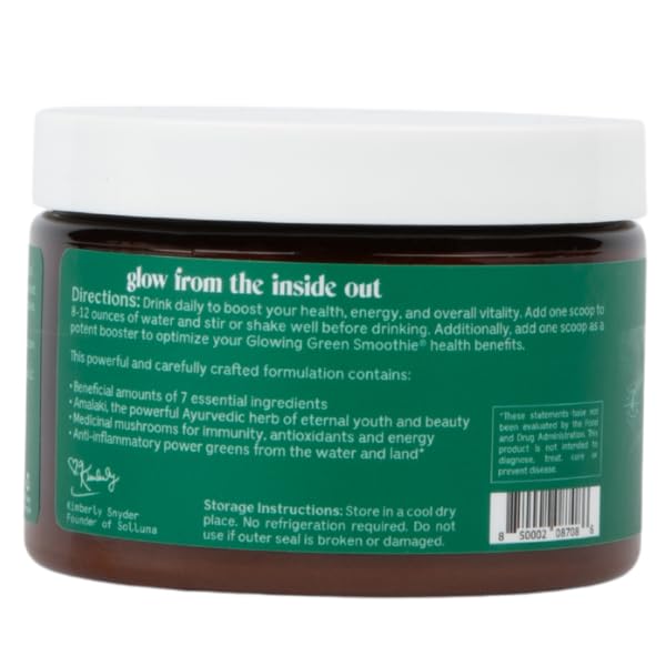 Solluna Glowing Greens Powder with Ashitaba & Cordyceps - 30 Servings - image 3