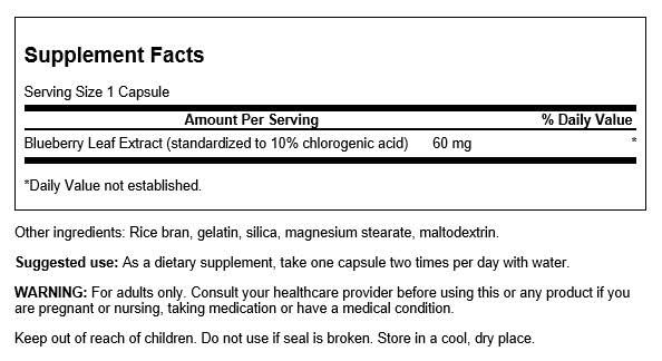 Swanson Blueberry Leaf Extract Eye and Memory 60 mg - 90 Capsules - image 2