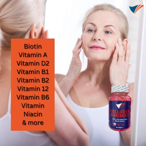 B2U Collagen Gummies for Women & Men with Biotin - 60 Gummies - image 7