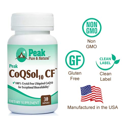 Peak Pure & Natural CoQSol10 CF Ubiquinol CoQ10 - 30 Softgels - image 5