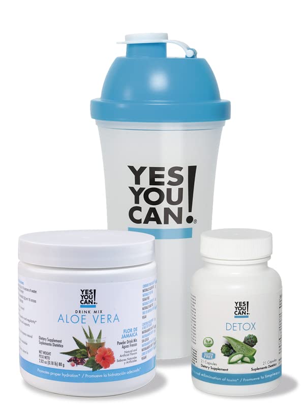 Yes You Can! Detox Kit Bundle, Capsules, Aloe Vera Mix & Bottle