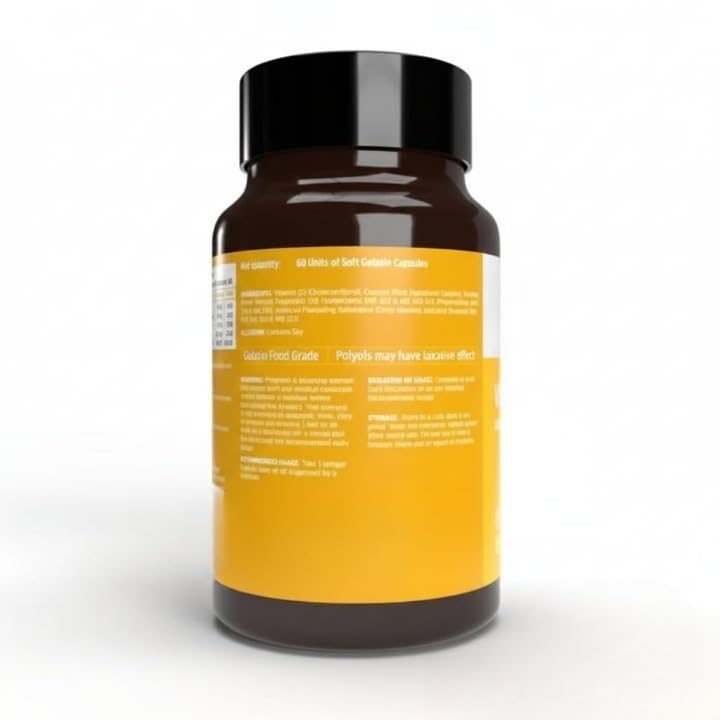 Generic Vitamin D3 600 IU Capsules for Bone Health & Immunity - 60 Capsules - image 3