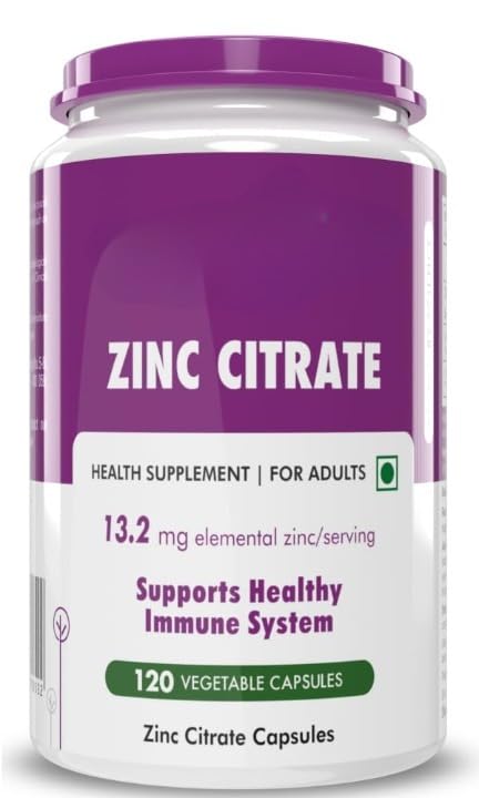 Generic Zinc Citrate Vegetarian Capsules for Immune Support - 120 Count - image 5