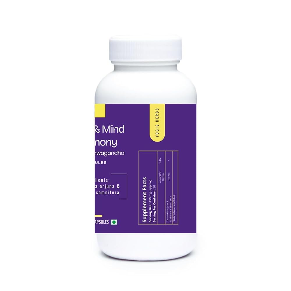 YOGIS HERBS Heart & Mind Harmony Arjuna & Ashwagandha - 90 Capsules - image 3