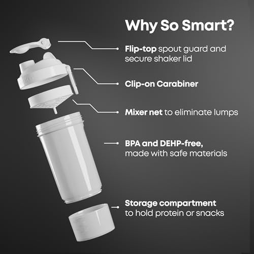 Smartshake Plastic Protein Shaker Bottle 800 ml