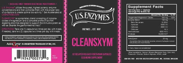 USAEnzymes CLEANSXYM Digestive Enzyme Supplement - 62 Vegetarian Capsules - image 4